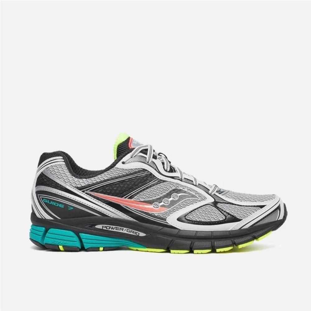 Saucony Men's Progrid Guide 7 Running Shoes White/Teal S70936-19 Sz 13 NEW! $155